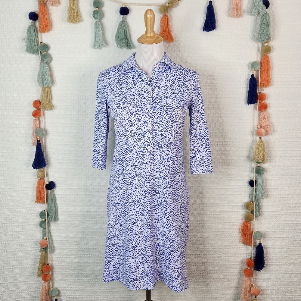 Persifor Blue Leopard Dress